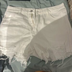Shein white jean shorts